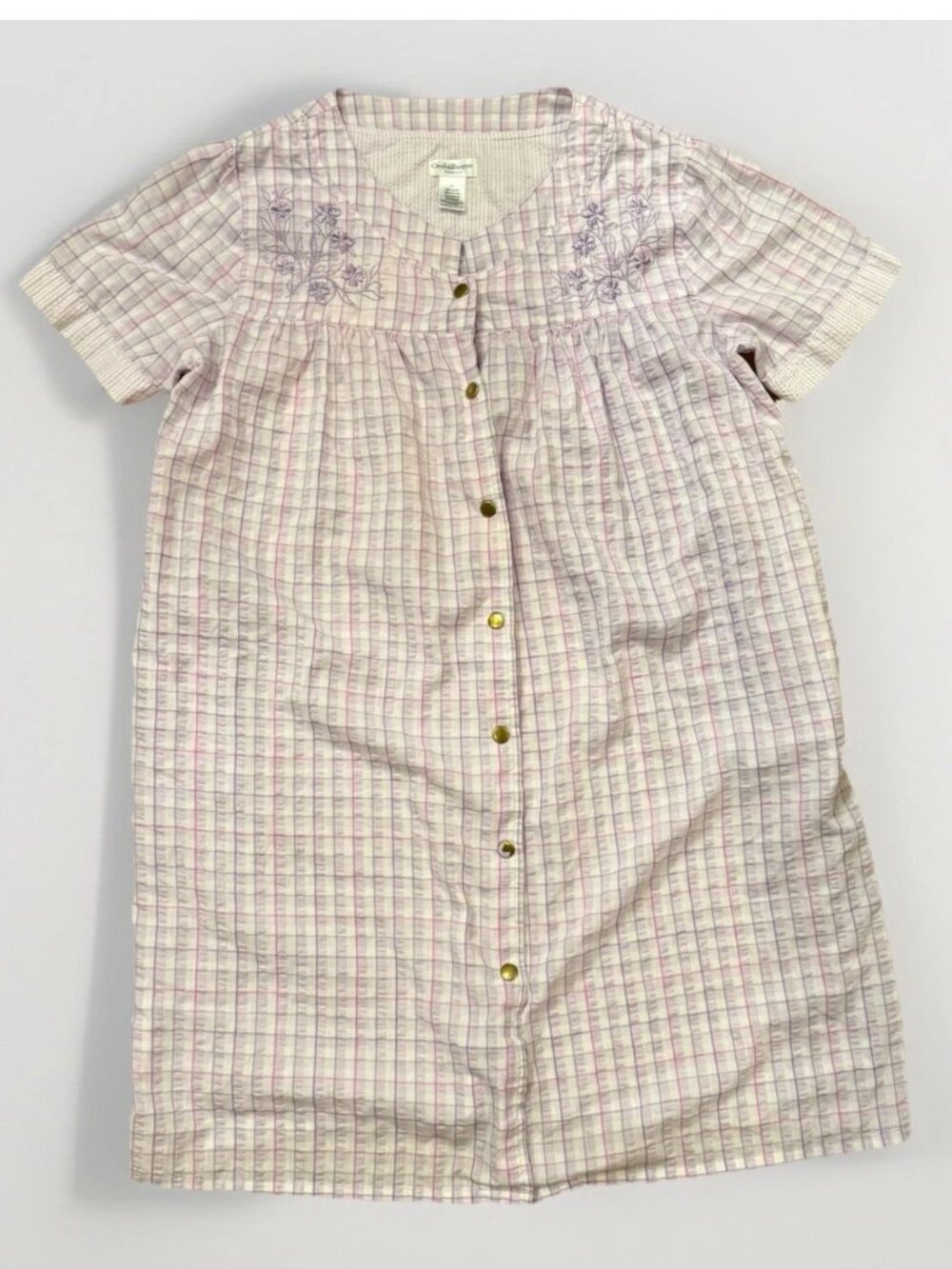 VTG Croft & Barrow Women’s Purple Muu Muu Night Gown Cottage Core Size L